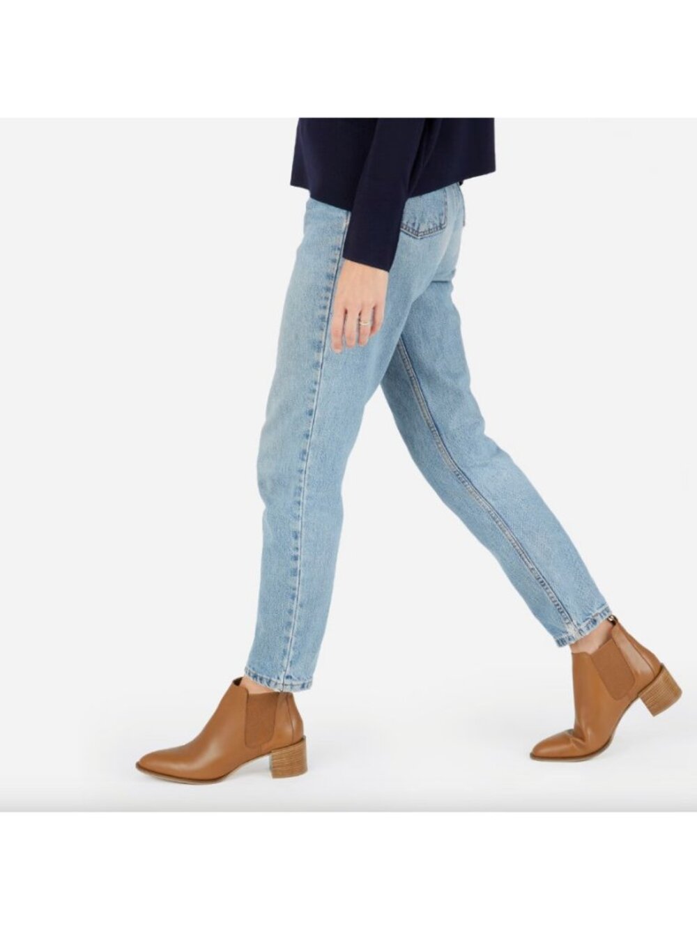 Everlane Women's Cognac Leather The Heel Boot Sz 10.5